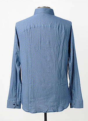 Chemise manches longues imprimé fantaisie bleu DESOTO homme