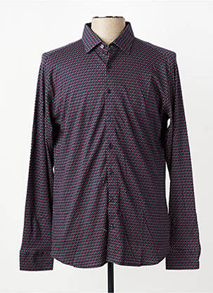 Chemise manches longues imprimé fantaisie gris DESOTO homme