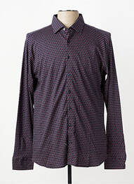 Chemise manches longues imprimé fantaisie gris DESOTO homme