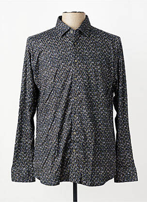 Chemise manches longues imprimé fantaisie vert DESOTO homme