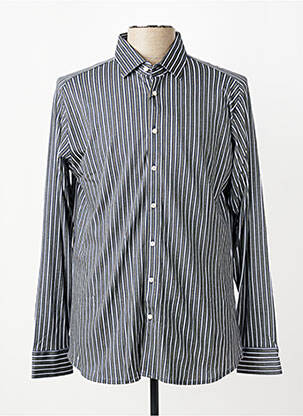 Chemise manches longues coupe cintrée vert DESOTO homme