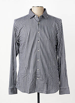 Chemise manches longues coupe cintrée gris DESOTO homme