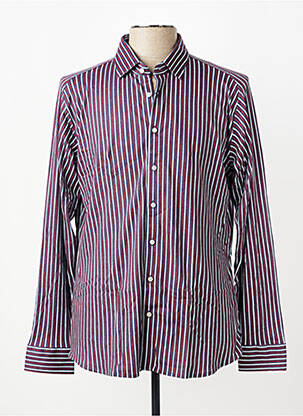 Chemise manches longues coupe cintrée rouge DESOTO homme