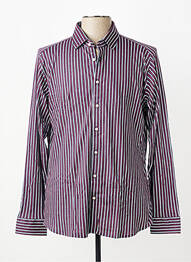 Chemise manches longues coupe cintrée rouge DESOTO homme