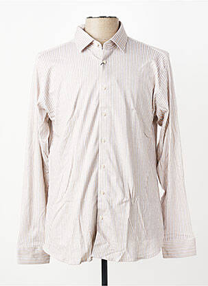 Chemise manches longues coupe cintrée beige DESOTO homme