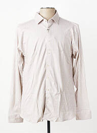 Chemise manches longues coupe cintrée beige DESOTO homme