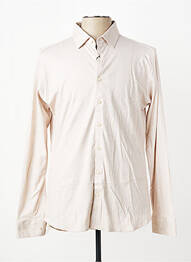 Chemise manches longues coupe cintrée beige DESOTO homme