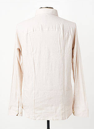 Chemise manches longues coupe cintrée beige DESOTO homme