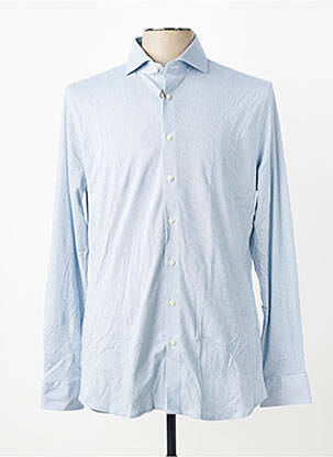 Chemise manches longues coupe cintrée bleu DESOTO homme