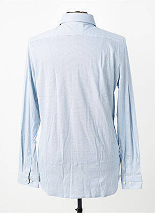 Chemise manches longues coupe cintrée bleu DESOTO homme