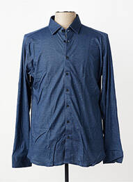 Chemise manches longues coupe cintrée bleu DESOTO homme