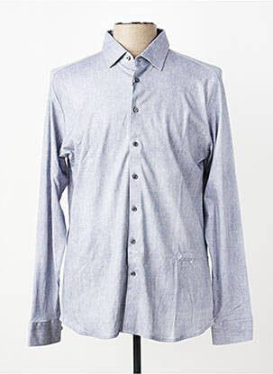 Chemise manches longues coupe cintrée gris DESOTO homme