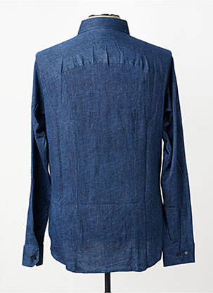Chemise manches longues coupe cintrée bleu DESOTO homme