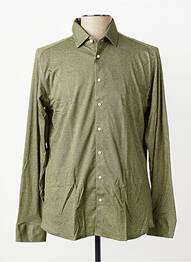 Chemise manches longues coupe cintrée vert DESOTO homme