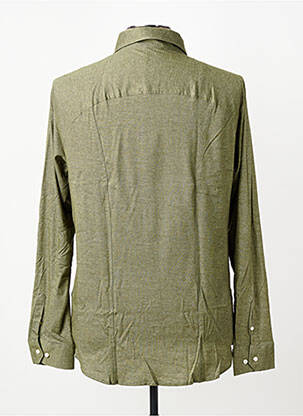 Chemise manches longues coupe cintrée vert DESOTO homme