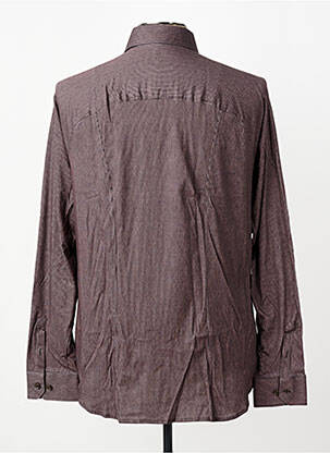 Chemise manches longues coupe cintrée marron DESOTO homme