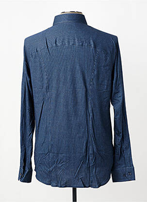 Chemise manches longues coupe cintrée bleu DESOTO homme