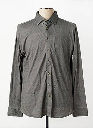 Chemise manches longues coupe cintrée gris DESOTO homme