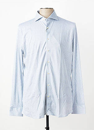 Chemise manches longues coupe cintrée bleu DESOTO homme
