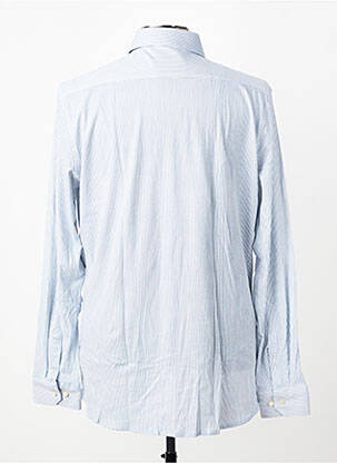 Chemise manches longues coupe cintrée bleu DESOTO homme