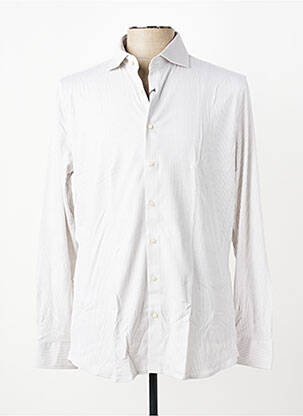 Chemise manches longues coupe cintrée beige DESOTO homme