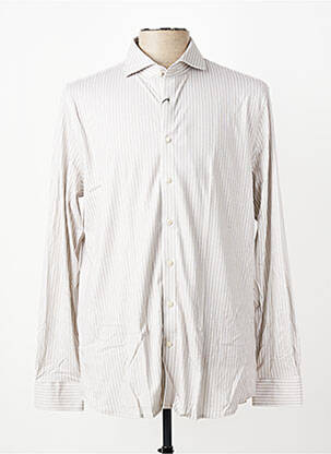 Chemise manches longues coupe cintrée beige DESOTO homme