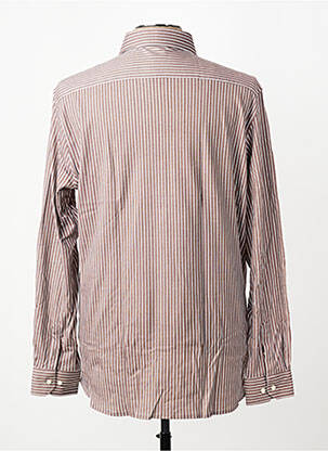Chemise manches longues coupe cintrée marron DESOTO homme