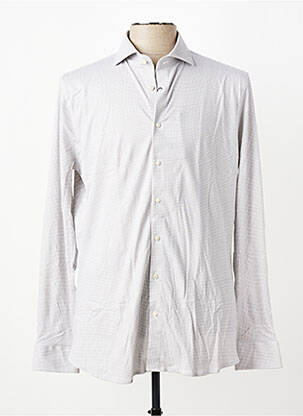 Chemise manches longues coupe cintrée beige DESOTO homme