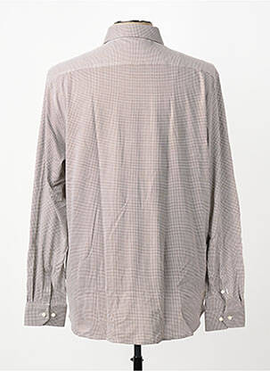 Chemise manches longues coupe cintrée marron DESOTO homme
