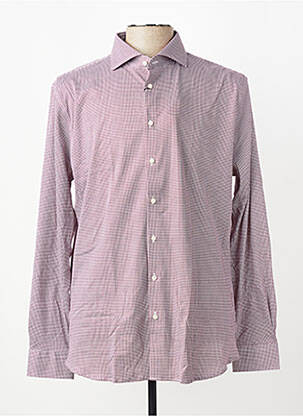 Chemise manches longues coupe cintrée rouge DESOTO homme
