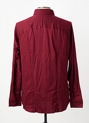 Chemise manches longues coupe cintrée rouge DESOTO homme