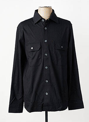Chemise manches longues coupe droite noir DESOTO homme