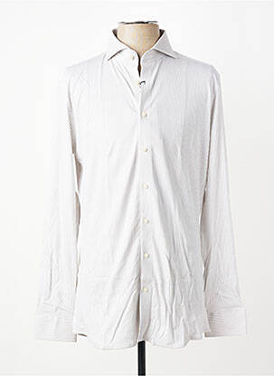 Chemise manches longues coupe cintrée beige DESOTO homme