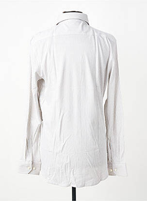 Chemise manches longues coupe cintrée beige DESOTO homme