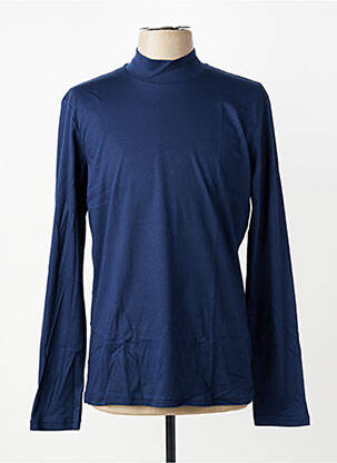 Sous-pull stretch manches longues bleu DESOTO homme