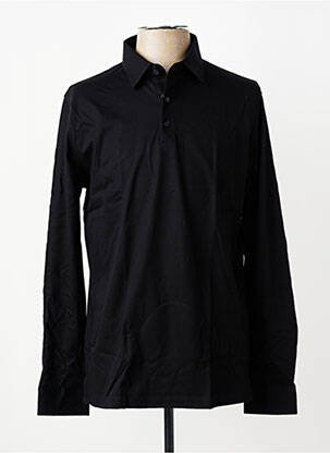 Polo manches longues manches longues noir DESOTO homme