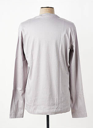 T-shirt col tunisien manches longues gris DESOTO homme