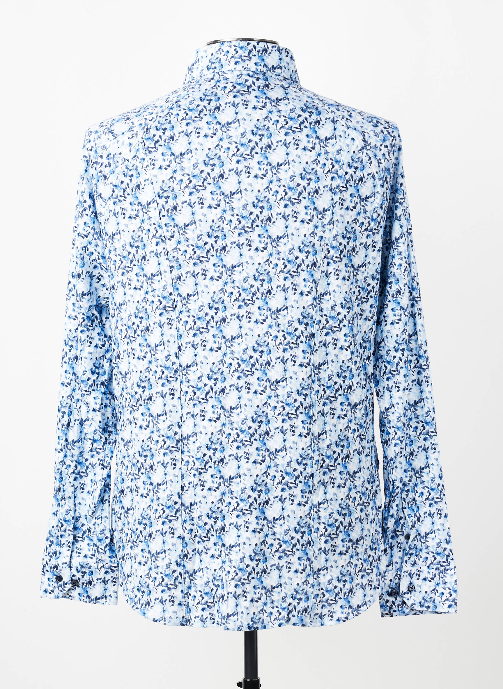 Chemise manches longues coupe cintrée bleu DESOTO homme