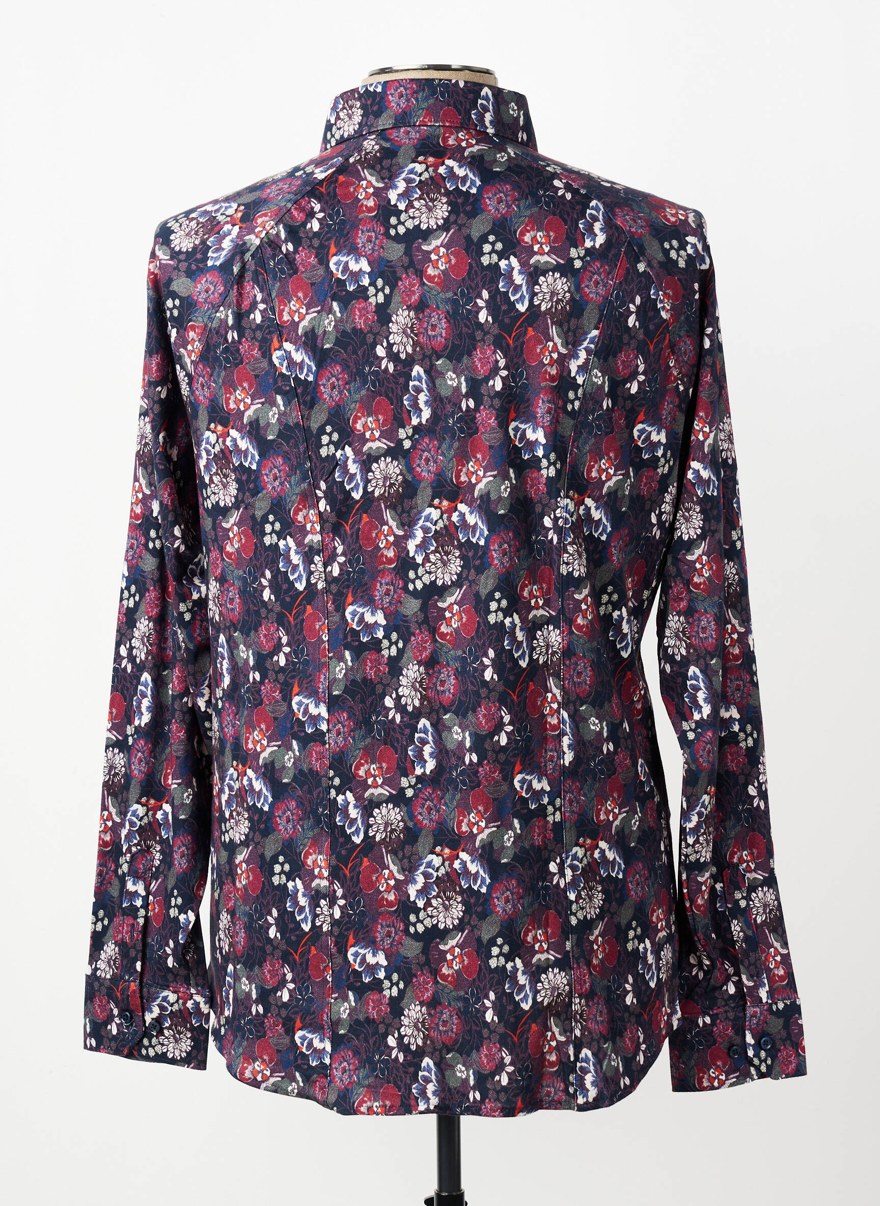 Chemise manches longues imprimé fleurs bleu DESOTO homme