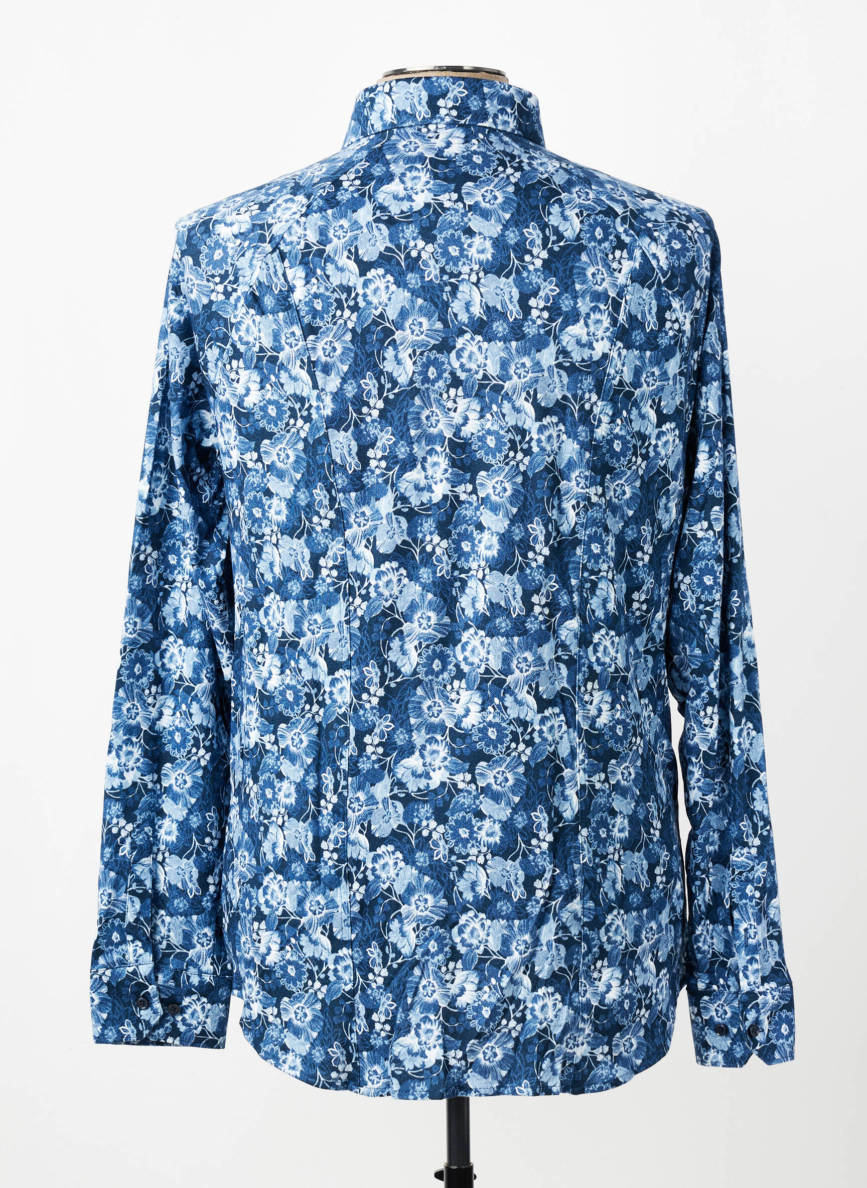 Chemise manches longues coupe cintrée bleu DESOTO homme