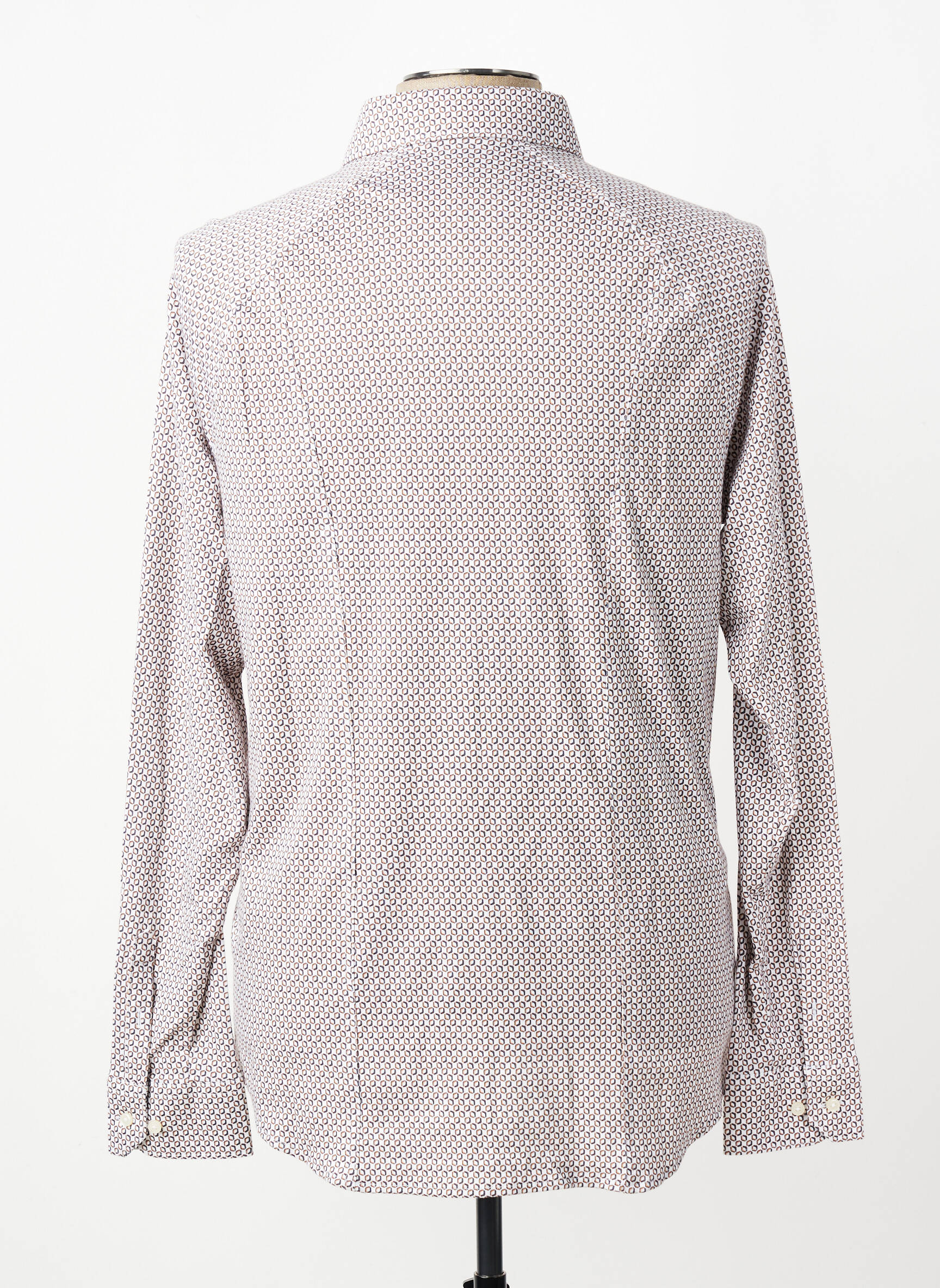 Chemise manches longues coupe cintrée marron DESOTO homme