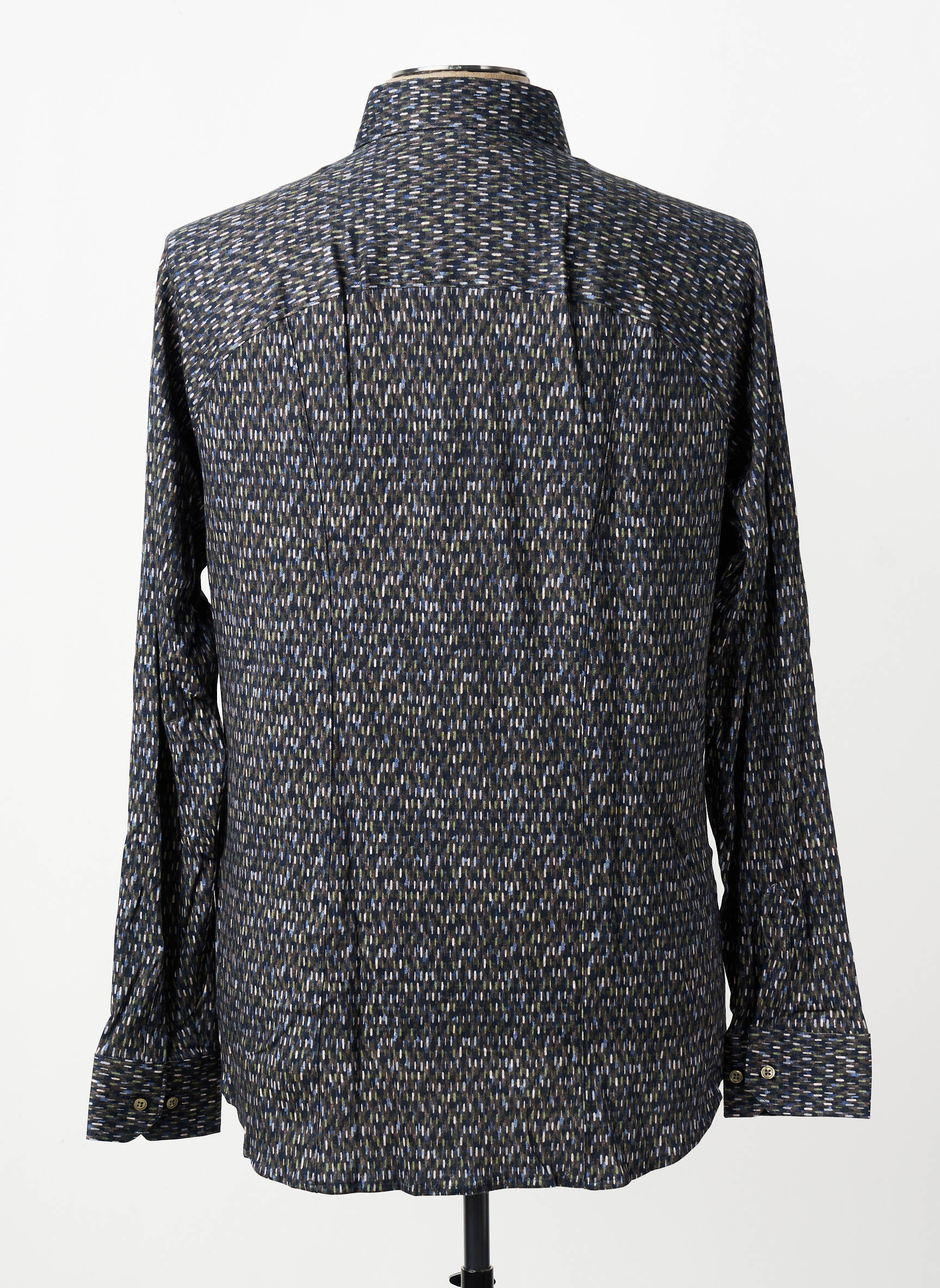 Chemise manches longues imprimé fantaisie vert DESOTO homme