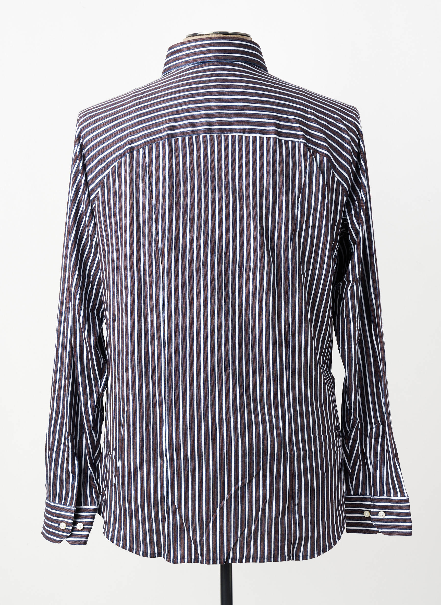 Chemise manches longues coupe cintrée marron DESOTO homme