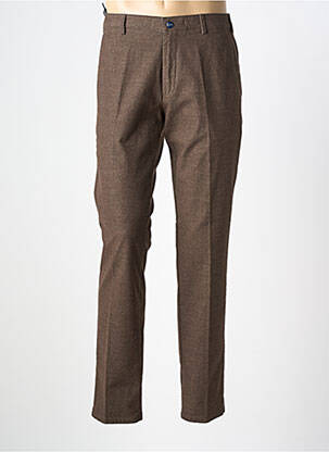 Pantalon slim tissage chiné taille normale marron MEYER homme