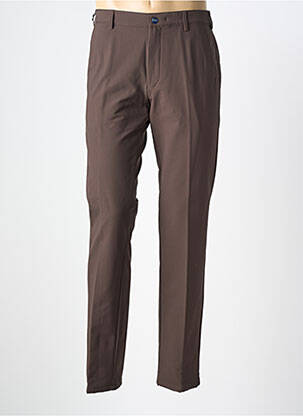 Pantalon chino tissage popeline taille normale marron MEYER homme