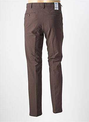 Pantalon chino tissage popeline taille normale marron MEYER homme