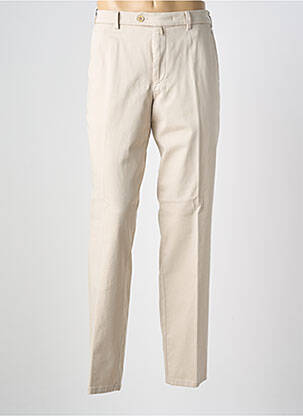 Pantalon chino tissage popeline taille normale beige MEYER homme