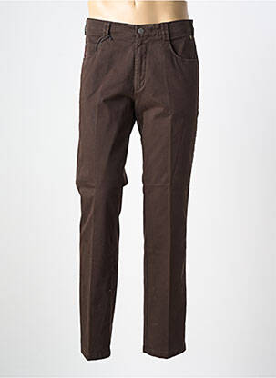 Pantalon chino tissage popeline taille normale marron MEYER homme