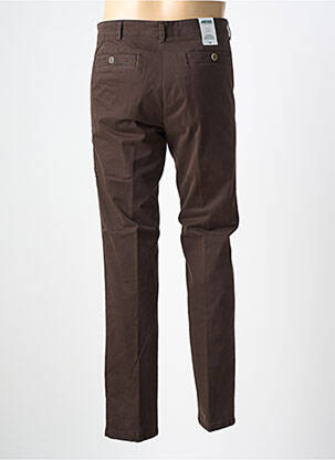 Pantalon chino tissage popeline taille normale marron MEYER homme