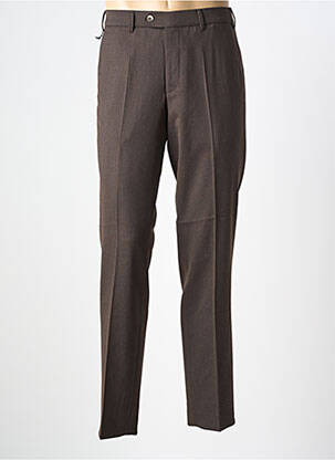Pantalon chino tissage chiné taille normale marron MEYER homme
